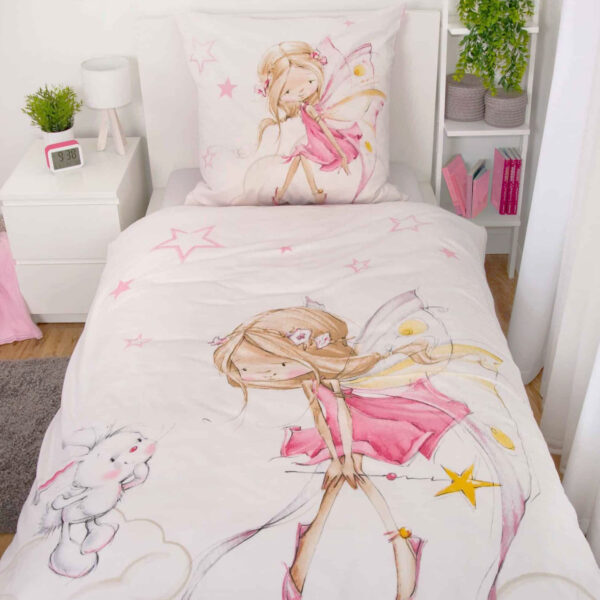 Young Collection Bettwäsche-Set 'Little Fairy Fee Rosa' - Gesamtaufnahme