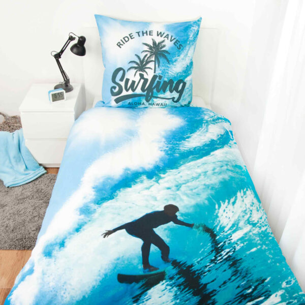 Young Collection Bettwäsche-Set 'Surfer Hawaii' Gesamtaufnahme