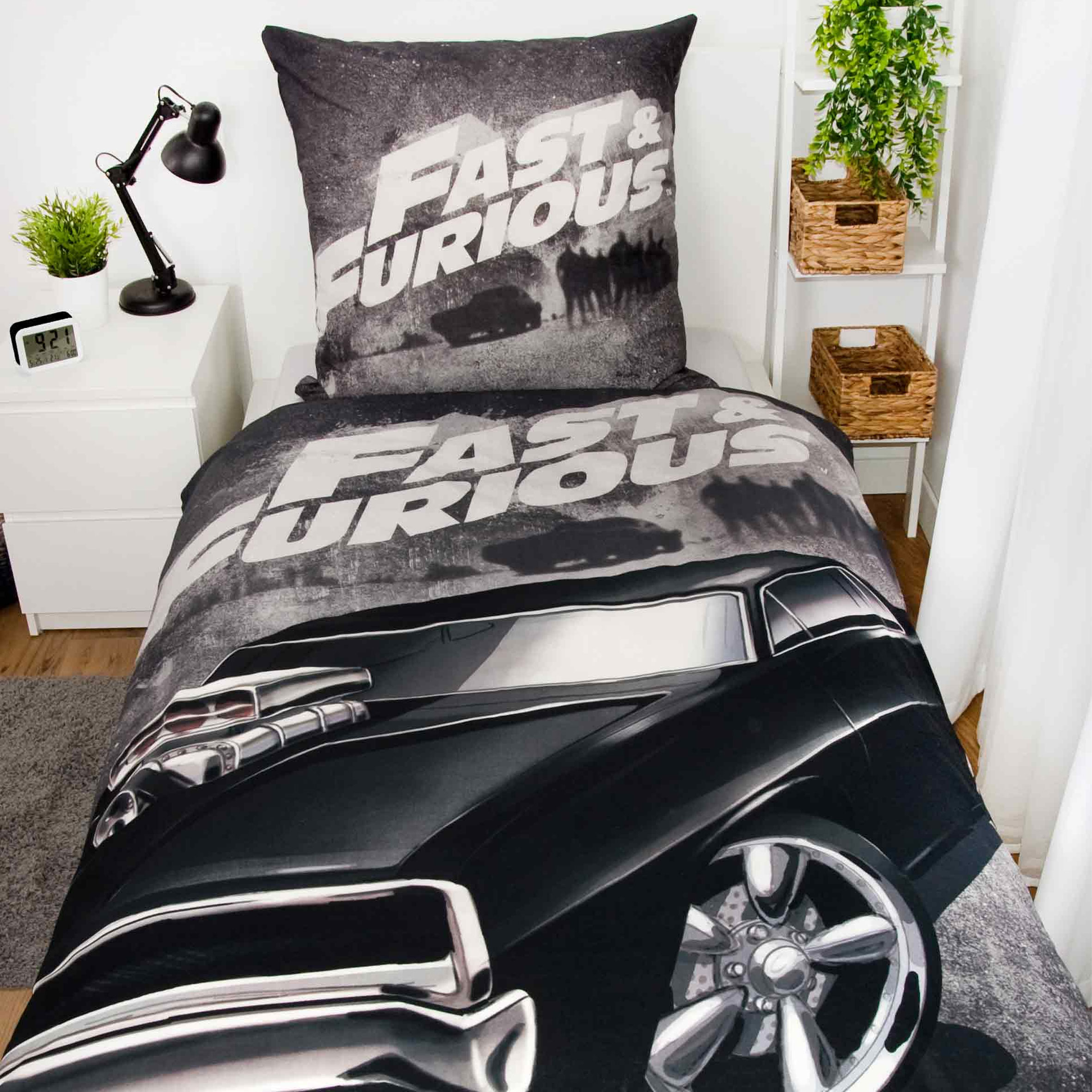 Hermet Formula Speed Bettwäsche-Set Für Einzelbett – Racing-Design, 100% Baumwolle, Inkl. Bettlaken, Spannbetttuch & Kissenbezug