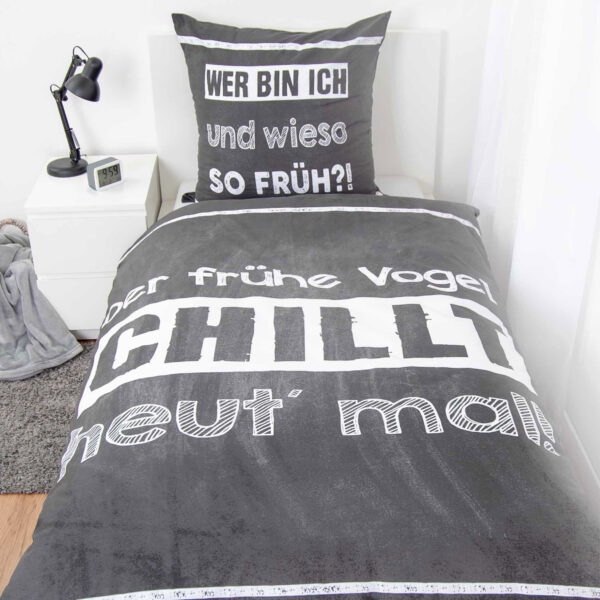 Young Collection Bettwäsche-Set 'Der frühe Vogel'-Gesamtaufnahme
