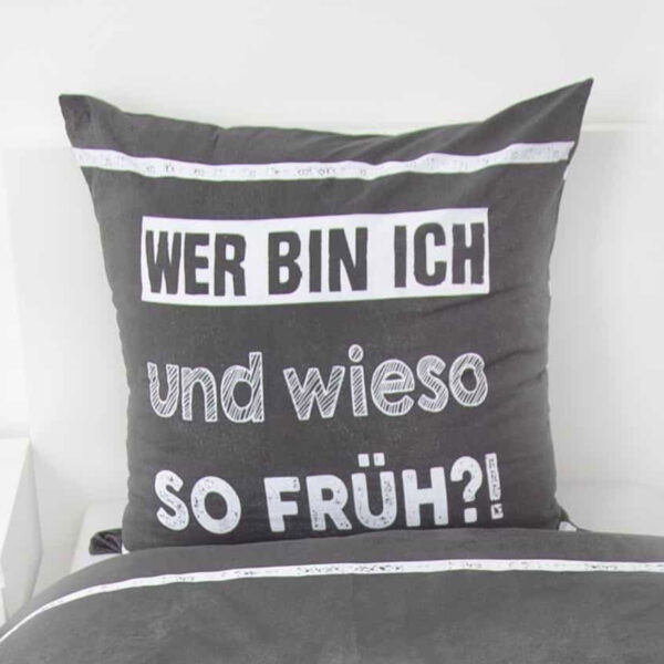 Young Collection Bettwäsche-Set 'Der frühe Vogel'-Kissen