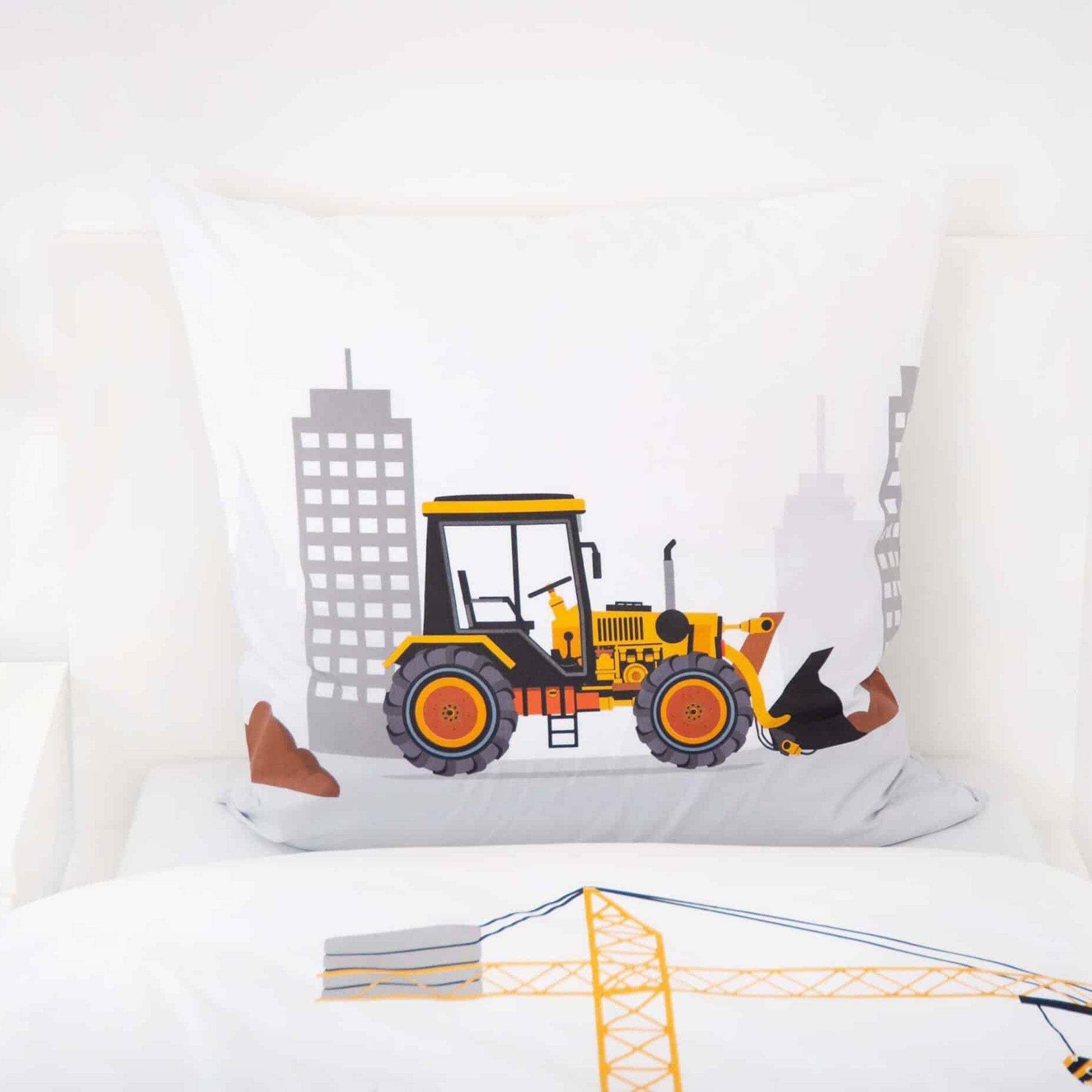 Young Collection Bettwäsche – Baustelle Nahaufnahme Kissen