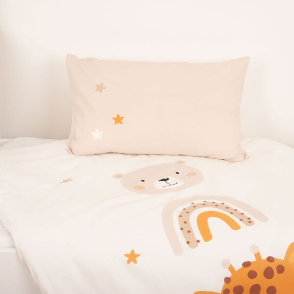 babybest® Bettwäsche-Set 'Little Friends' – 100x135 cm, Renforcé Kissen mit Motiv