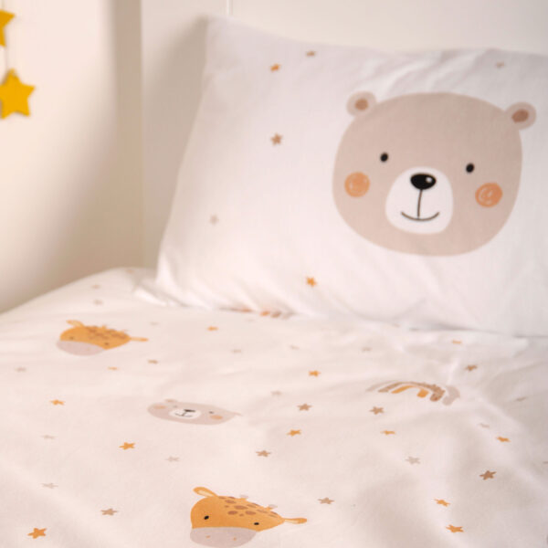 babybest® Winterbettwäsche – Little Friends Nahaufnahme