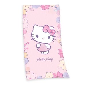 Hello Kitty Badetuch 'Flower' – 75x150 cm, Velours