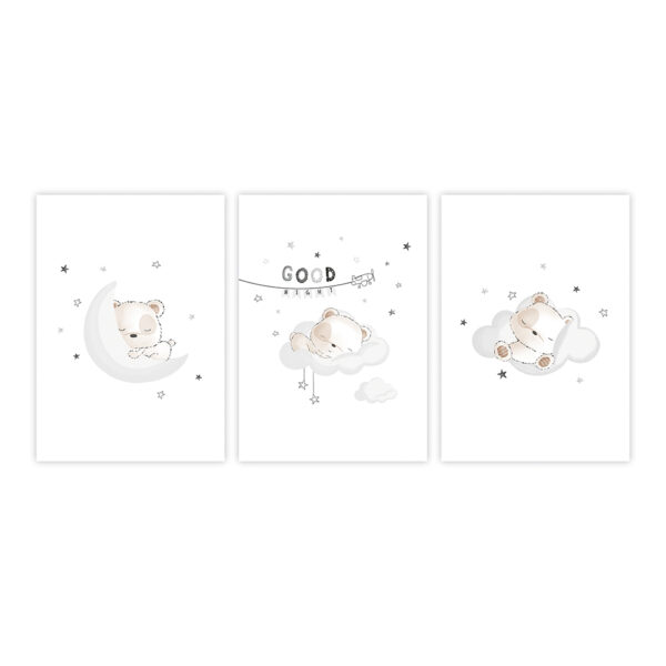 Produktbild babybest Premium Wandbilder Sleeping little Bear