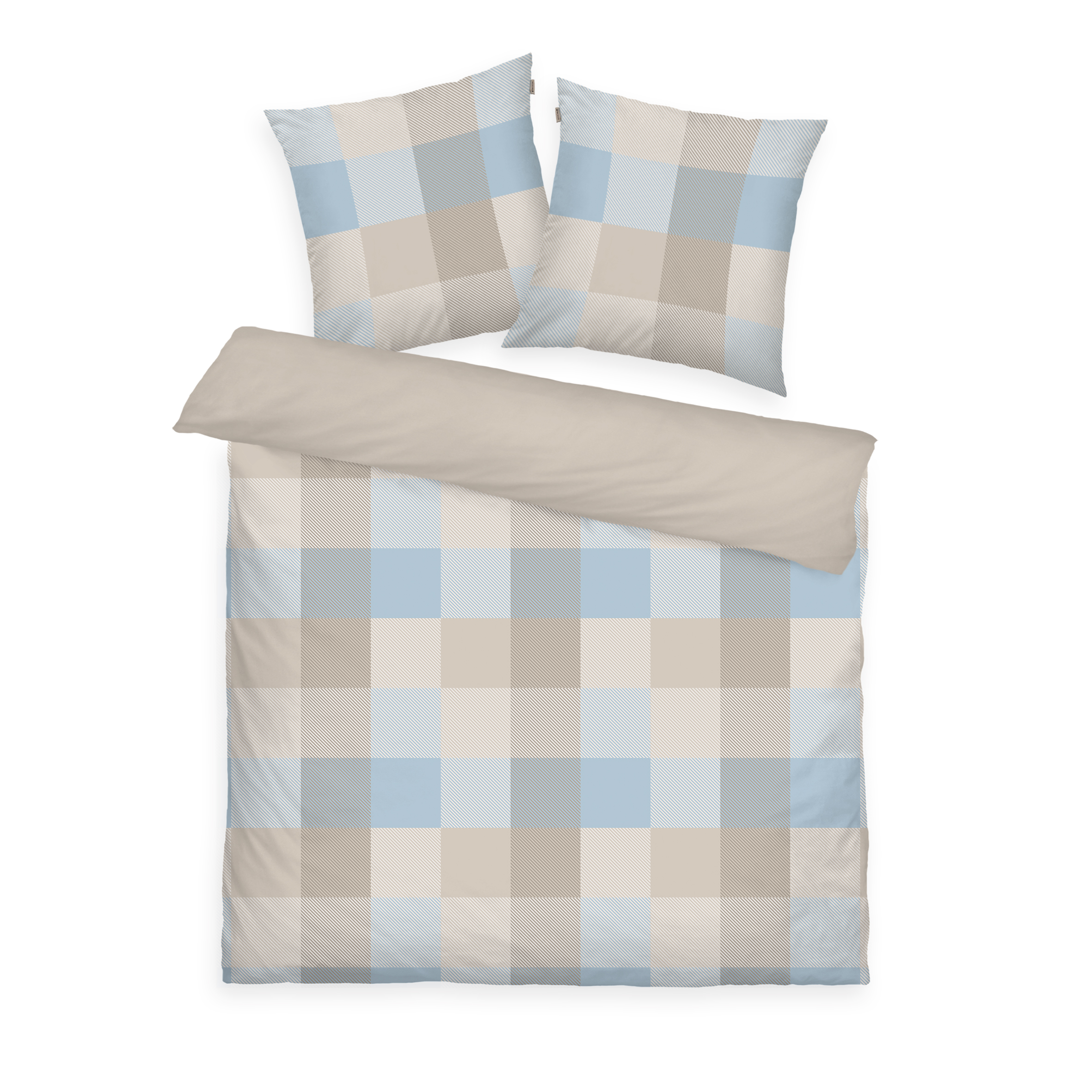 TOM TAILOR Bettwäsche-Set 'Bold Mosaic Nature & Sunny Sand & Sky Blue' – in verschiedenen Größen erhältlich, Flanell
