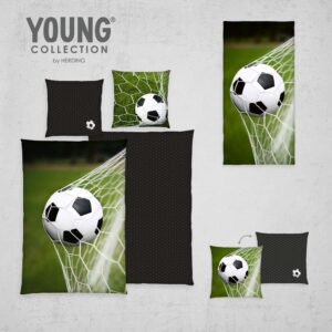 Young Collection Fußball-Bundle ‘Tor & Game’ – Bettwäsche, Dekokissen & Badetuch